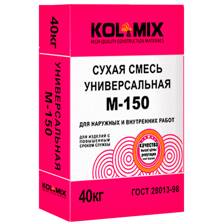 Сухая смесь универсальная М-150 Kol&Mix (40кг)
