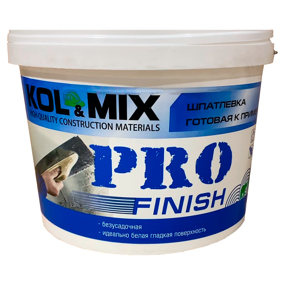 ШПАТЛЕВКА ГОТОВАЯ К ПРИМЕНЕНИЮ S50 PRO FINISH KOL&MIX 14кг