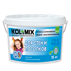 КРАСКА АКРИЛОВАЯ ДЛЯ СТЕН И ПОТОЛКОВ KOL&MIX 15кг